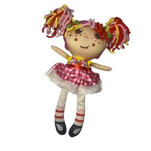 Flip Zee Girls "Zana" Very Berry Stawberry Reversible Plush Doll Cuddly 2 In 1‎